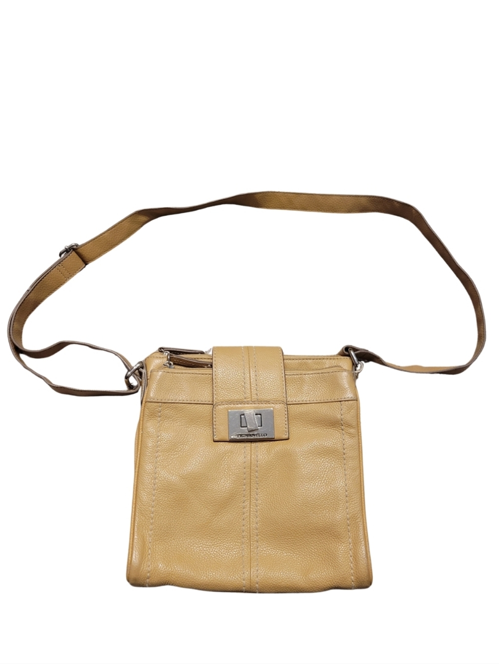 Tignanello Vintage Leather Purse Crossbody Tan